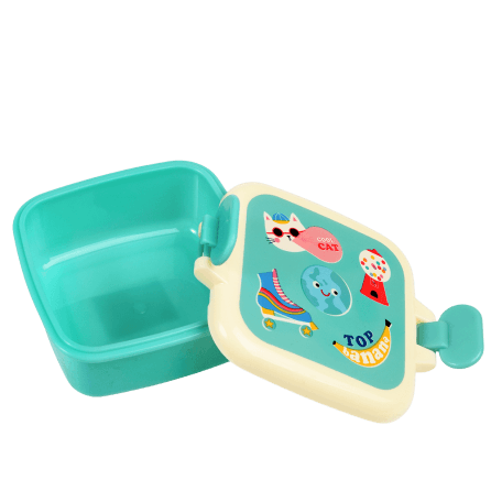 Top Banana snack pot with lid unclipped