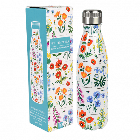 Wild flowers stainless steel drinking bottle 500ml out of box