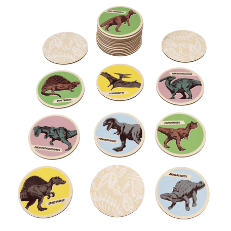 prehistoric land memory game pieces