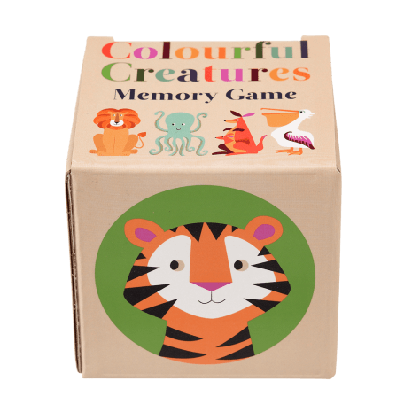 colourful creatures memory game box