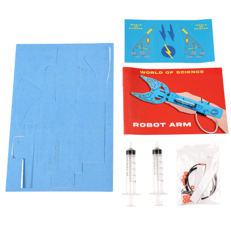 Robot arm kit components unpacked