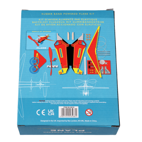 Propeller plane kit box rear side