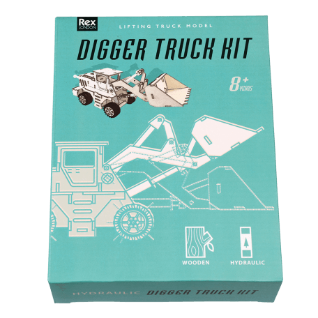 Hydraulic digger truck kit box front side