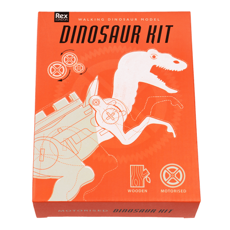 Motorised dinosaur kit box front side