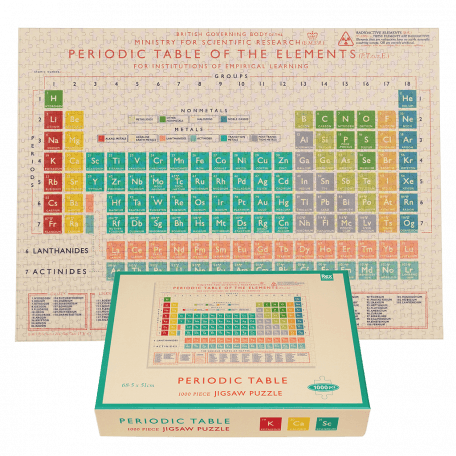 Completed Periodic Table puzzle with box