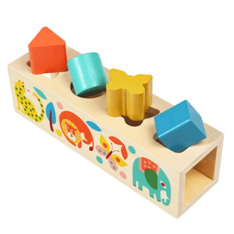 Wooden shape sorter toy shapes triangle circle butterfly square