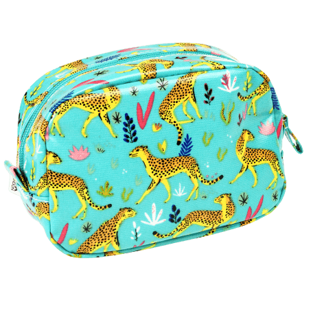 Cheetah makeup bag