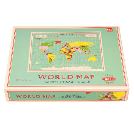 World Map puzzle box