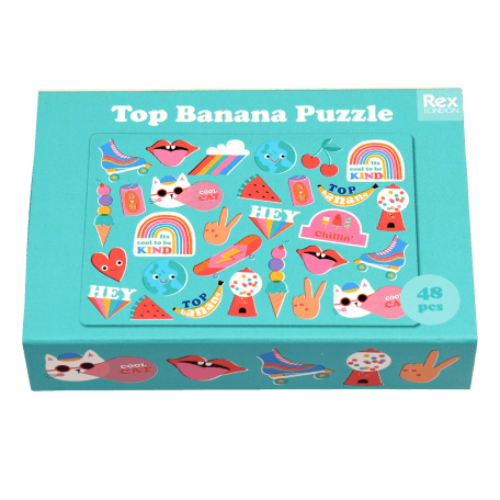 Top Banana puzzle matchbox style box