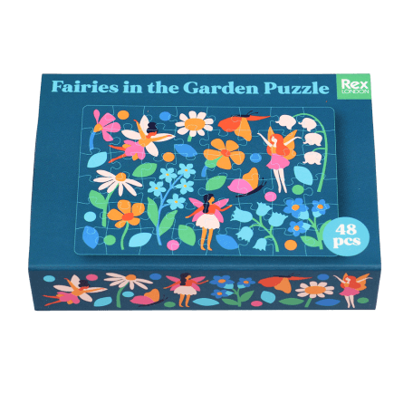 Fairies in the Garden puzzle matchbox style box