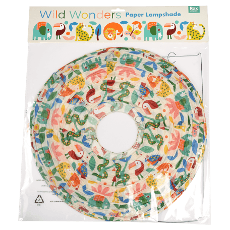 Wild Wonders paper lampshade in packaging