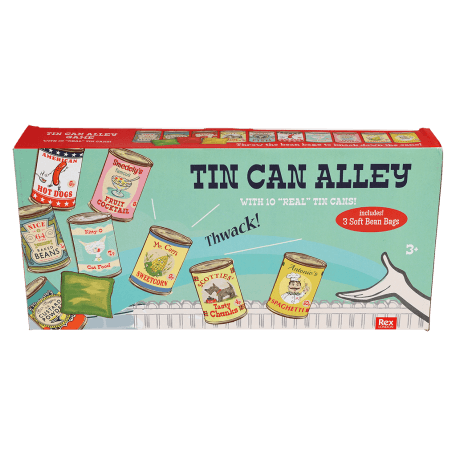 Traditional tin can alley game box