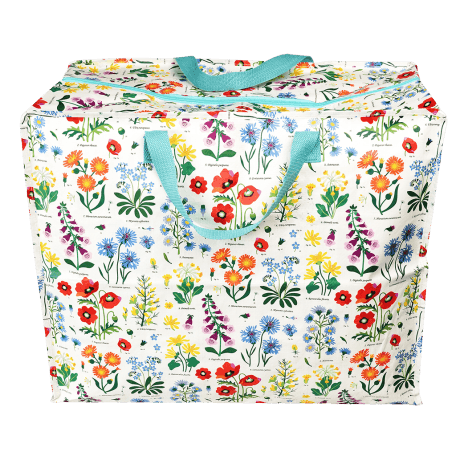 wild flowers jumbo bag, flowers design storage bag