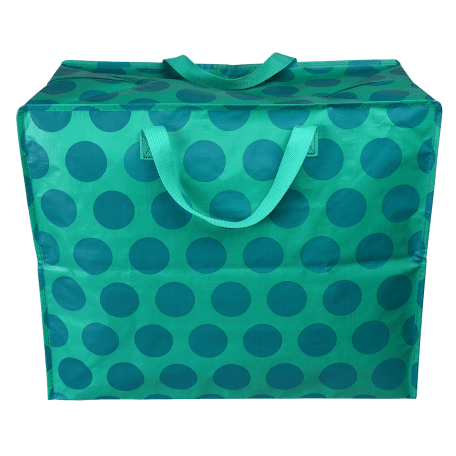 Blue on turquoise Spotlight jumbo storage bag