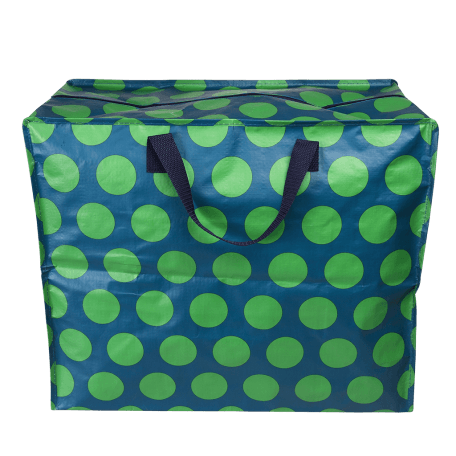 Green on blue Spotlight jumbo storage bag