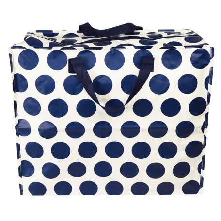 Navy on cream Spotlight jumbo storage bag