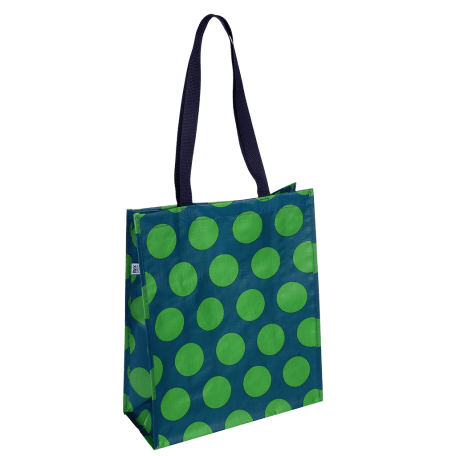 Green on blue Spotlight shopping bag