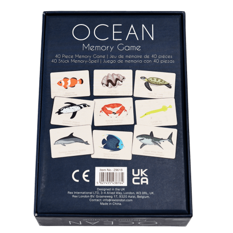 Ocean memory game base of box