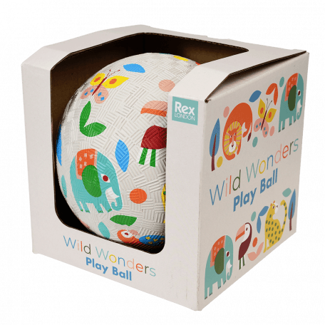 Wild Wonders play ball in box side view