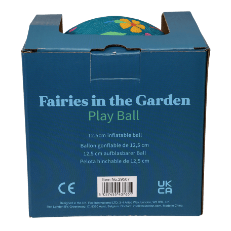 Fairies in the Garden play ball in box back view