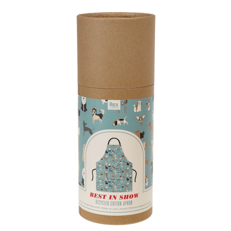 Best in Show Recycled Cotton Apron cardboard tube front