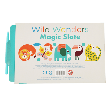 Wild Wonders Magic Slate toy back with information