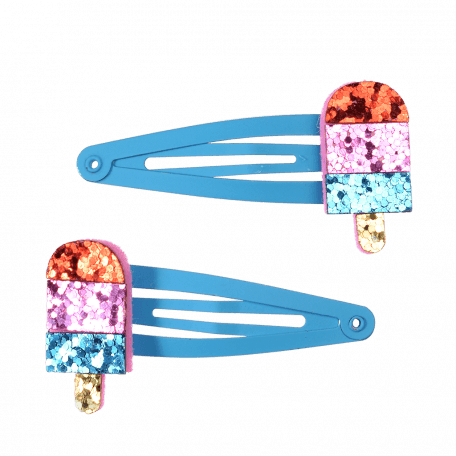 Ice Lolly Glitter Hair Clips (set Of 2)