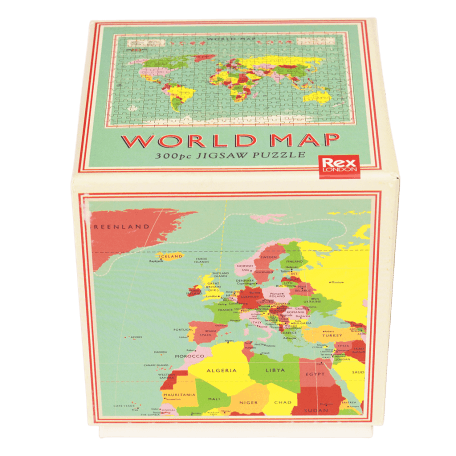 World Map puzzle box