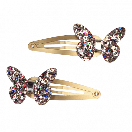 Fairies In The Garden Glitter Butterfly Hair Clips (set Of 2)