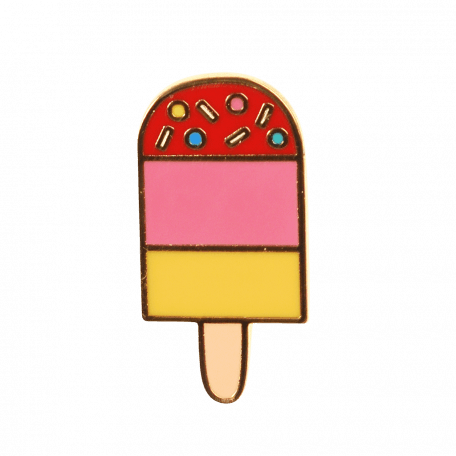 Pin badge in shape of ice lolly