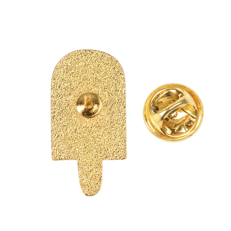 Back of ice lolly pin badge with removed clasp