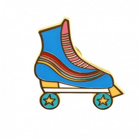 Pin badge in shape of roller skate