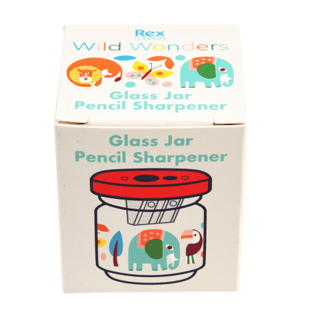 Wild Wonders glass jar pencil sharpener box