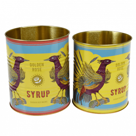 Golden Rose Syrup Storage Tins (set Of 2)