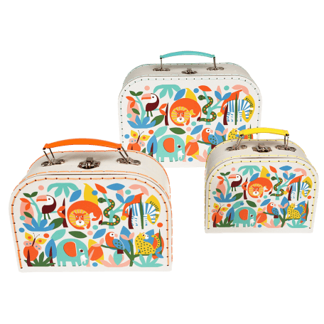 Set of 3 Wild Wonders design carboard storage cases