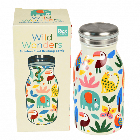 Wild Wonders 250ml stainless steel bottle with box