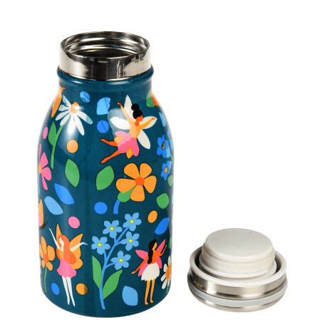 Fairies in the Garden stainless steel bottle with lid removed