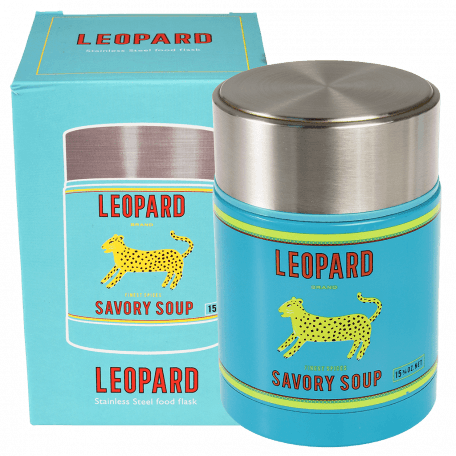 Leopard stainless steel food flask box