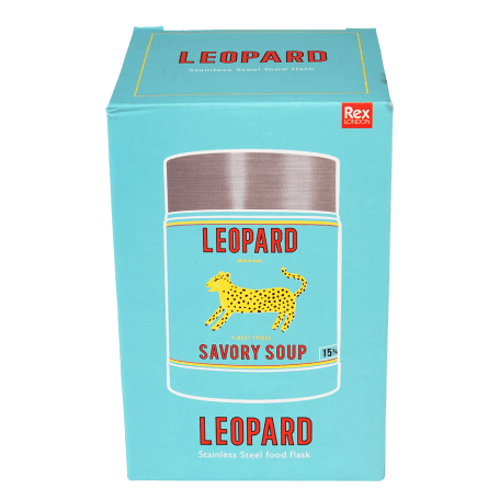 Leopard stainless steel food flask box