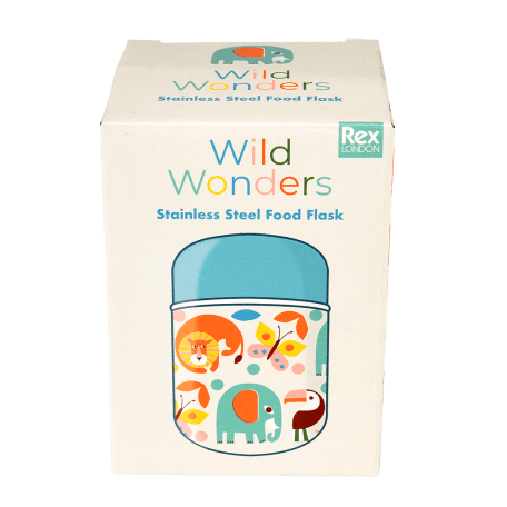 Wild Wonders stainless steel food flask box