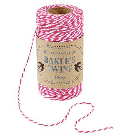 Pink And White Baker's Twine