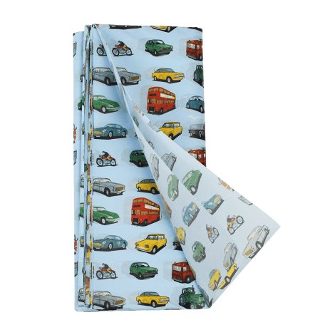 Road Trip tissue paper pack with 1 sheet unfurled