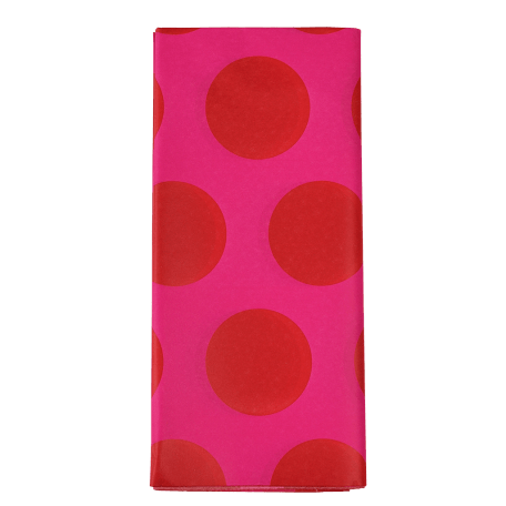 Red on pink Spotlight tissue paper sheets