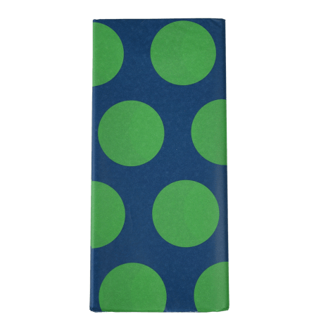 Green on blue Spotlight tissue paper sheets