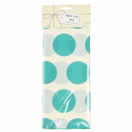 Turquoise on white Spotlight tissue paper pack