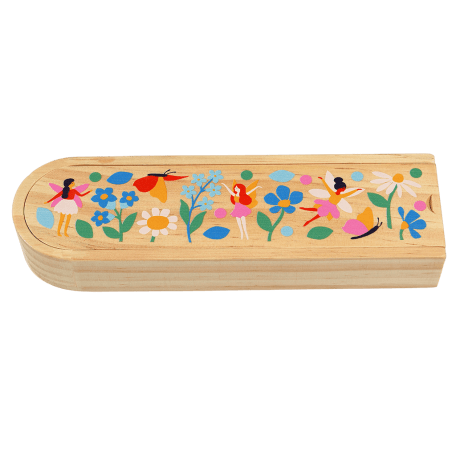 Fairies In The Garden Wooden Pencil Case