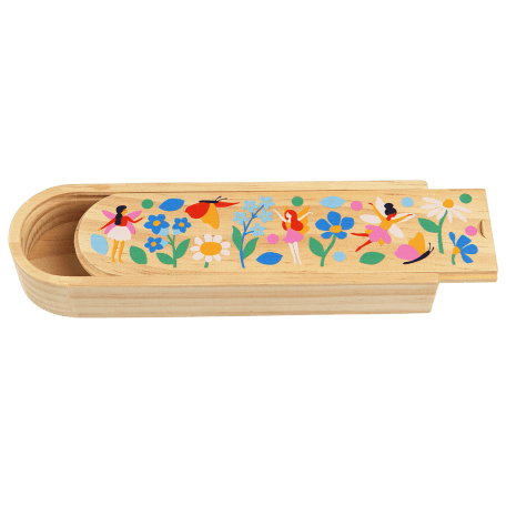 Fairies In The Garden Wooden Pencil Case