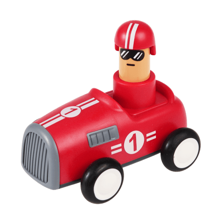 Push Down Action Racing Car Red