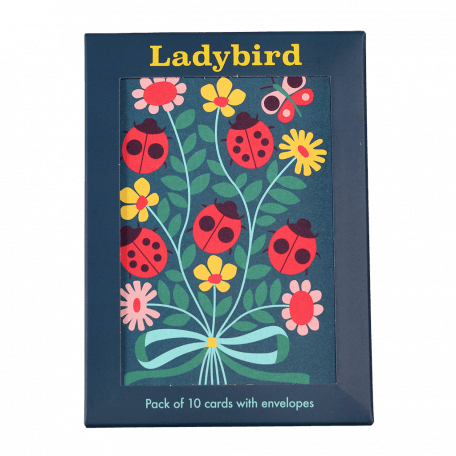 Ladybird Greeting Cards With Envelopes (pack Of 10)