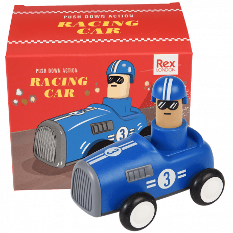 Push Down Action Racing Car Blue